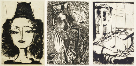 Pablo Picasso, ‘La Barre d'appui: three plates’, 1936