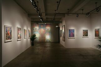 Shamanic Illuminations: The Art of Pablo Amaringo, Alex Grey and Mieshiel, installation view