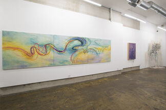 Soojin Cha: Eternal Energy: Embroidery Drawing, installation view