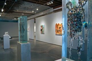 Dustin Yellin & Eric Fischl : "Narratives in Glass: and other mediums", installation view