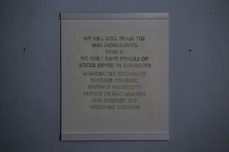 Robert Montgomery - ALL KINGDOMS SMASHED AND BURIED IN THE SKY, installation view