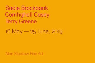 Sadie Brockbank, Comhghall Casey, Terry Greene, installation view