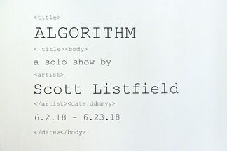 Scott Listfield: Algorithm, installation view