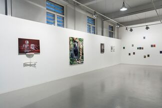 Any body suspended in space will remain in space until made aware of its situation, installation view