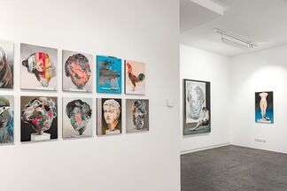Abstract philosophes and other overpaintings, installation view
