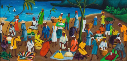 Castera Bazile, ‘Haitian Market by Sea, 1963’