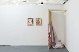 Under the Cloche or You Always Catch Me Napkin, installation view