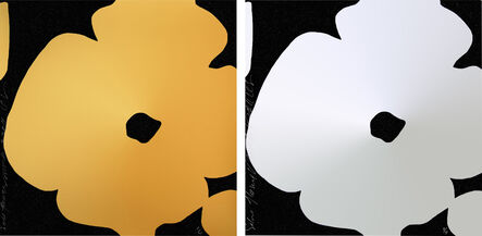 Donald Sultan, ‘Gold Flowers, March 3, 2011 and Silver Flowers, March 5, 2011 (two works)’, 2011
