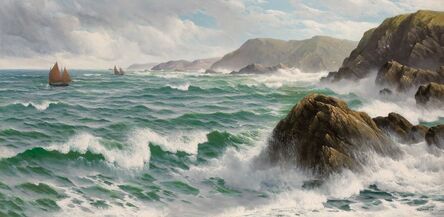 David James (English), ‘A Northeaster, The Coast of Devon’, 1889