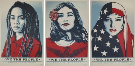 Shepard Fairey, ‘We the People: Protect Each Other; Are Greater Than Fear; Defend Dignity’, 2017