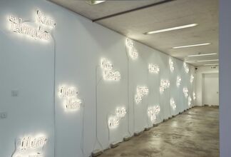Joseph Kosuth, "Insomnia: assorted, illuminated, fixed.", installation view