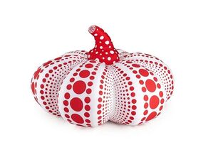 Large Kusama Pumpkin Soft Sculpture Red and White 2016