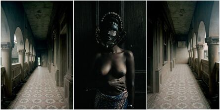 Leonce Raphael Agbodjelou, ‘Untitled triptych (Demoiselles de Porto-Novo series)’, 2012