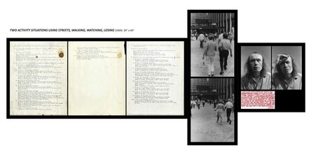 Vito Acconci, ‘Two activity situation using streets, walking, watching, losing’, 1969