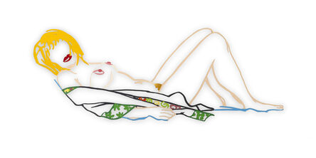 Tom Wesselmann, ‘Steel Drawing Edition: Monica Laying Down on a Robe ’, 1990