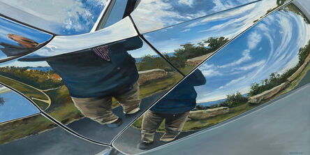 Richard Estes, ‘Self Portrait in VW Bug’, 2022
