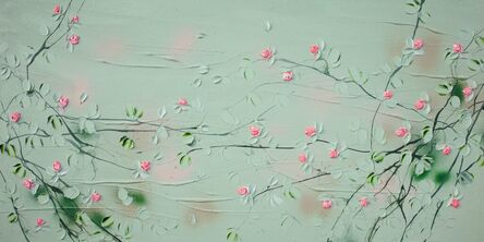 Anastassia Skopp, ‘"Sweet Vibes" landscape format floral painting’, 2024