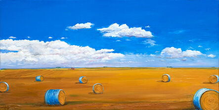 William Beckman, ‘Straw Bales with Northern Sky’, 2023