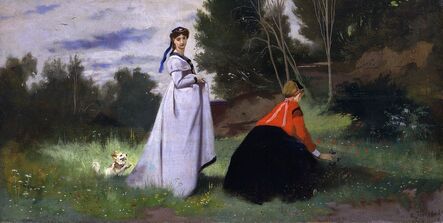 Anselm Feuerbach, ‘Landscape with two Women’, 1867