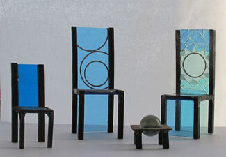 TECTONIC SHIFT Glass and metal sculptures, Regina Corritore, installation view