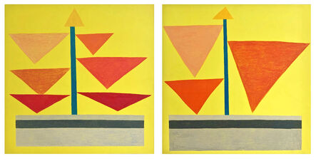 Jonas Wood, ‘Yellow One and Yellow Two (two works)’, 2010