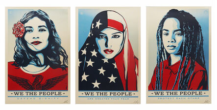Shepard Fairey, ‘We the People (signed set of 3)’, 2017