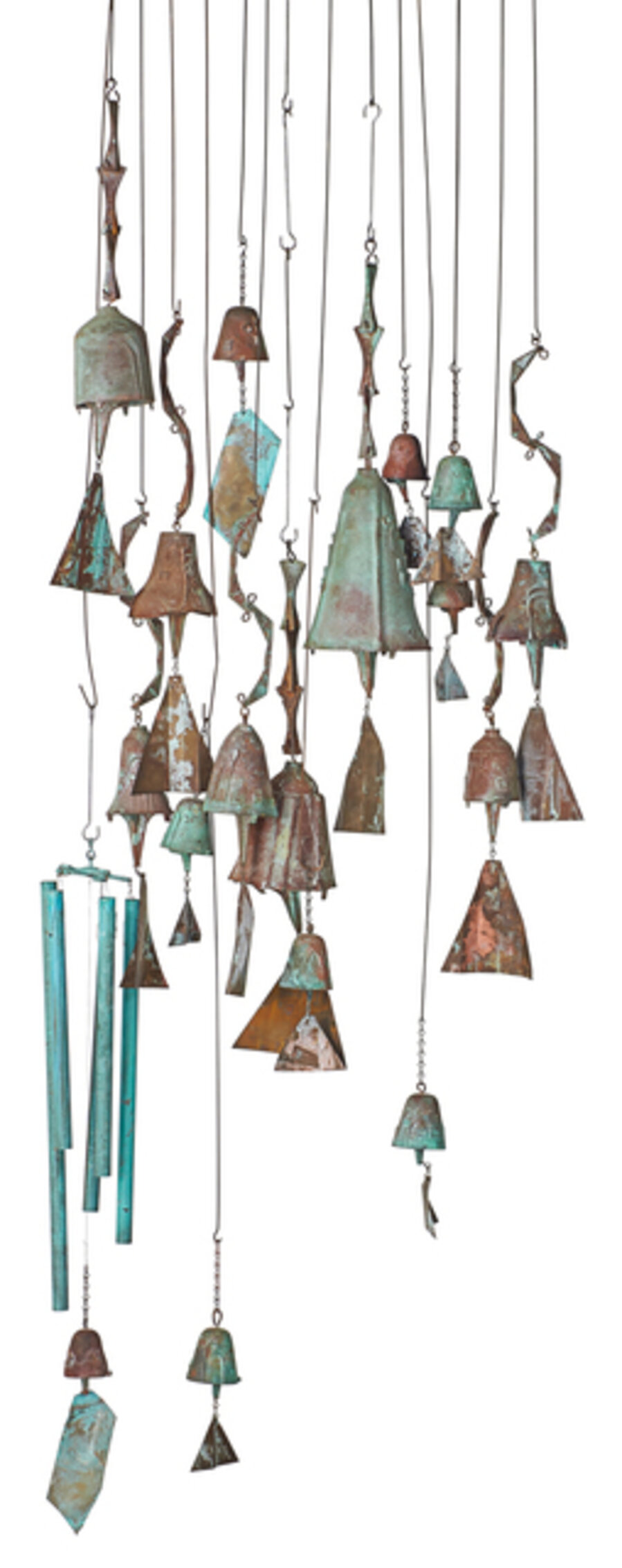 Collection of hanging bells (sixteen as shown)