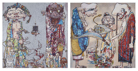 Takashi Murakami, ‘Behold! Tis the Netherworld and Arhats One With Four Eyes’, 2013-14