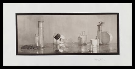 David Halliday, ‘Still Life with Bottles and Guinea Feathers’, ca. 1990