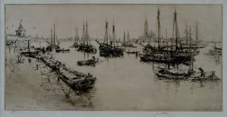 James McBey, ‘Shipping, Venice’, 1925