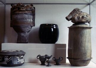 Ceramics by Viola Frey and Peter Layton at Art Institute of Chicago, installation view