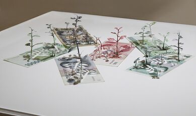 Yuken Teruya, ‘Green Economy(won, yuan, yen)’, 2015