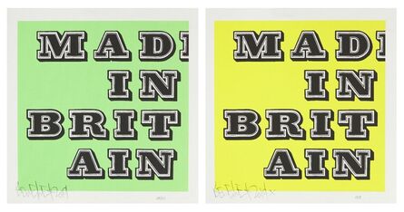 Ben Eine, ‘Mad in Britain, (Fluorescent Green and Fluorescent Yellow)’, 2019