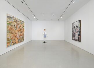 Cecily Brown, Jeff Koons, Charles Ray, installation view
