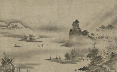 Kano Motonobu, ‘Eight Views of the Xiao-Xiang Region (Shosho Hakkei)’, First Half of the 16th Century