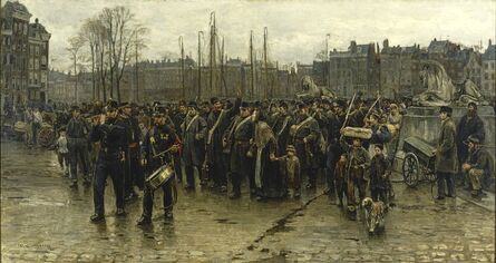 Isaac Israels, ‘Transport of colonial soldiers’, 1883/1884