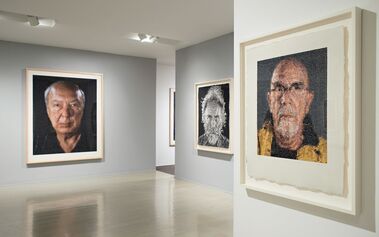 Chuck Close: Portraits of Artists, installation view