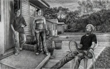 Edgar Jerins, ‘Sandee, Crystal and Dave with Trinity’, 2005