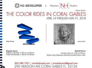 The Color Rides in Coral Gables, installation view