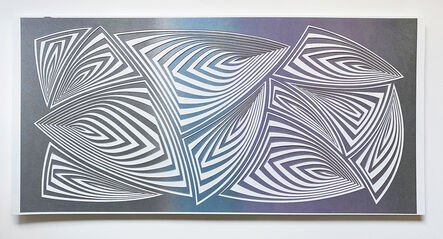 Elizabeth Gregory-Gruen, ‘Cut with Surgical Scalpel on 2 ply Museum Board: 'Silver Purple'’, 2020