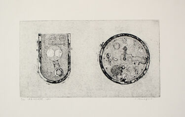 Tatsuo Kawaguchi "Copperplate Prints From 1963", installation view