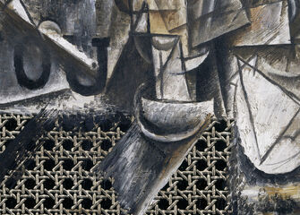 #3: Pablo Picasso, Still Life with Chair-Caning (1912)