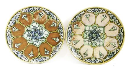 ‘A pair of Royal Doulton stoneware chargers’