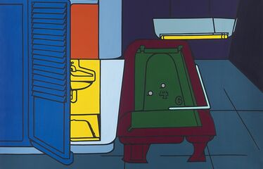 Valerio Adami, ‘Interno con biliardo’, 1969-70