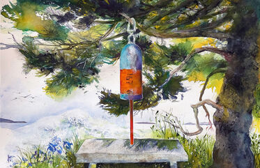 Diane Fiedler, ‘Tenant's Harbor: Ocean View (Blue Buoy)’, 2022