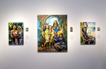Las Meninas: Mixed Media Paintings by Erin Currier, installation view
