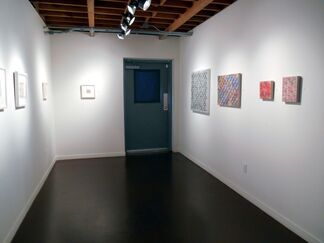 "Spray Weaver" by Stephen Giannetti and "Profound Subtlety" by Eleanor Wood, installation view