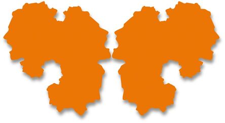 Paul Hosking, ‘Rorschach Portrait (orange-2 parts)’, 2012