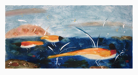 Valentina DuBasky, ‘Blue Meadow with Amber Birds’, 2013