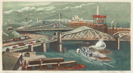 Elizabeth Olds, ‘HARLEM RIVER BRIDGES’, 1940